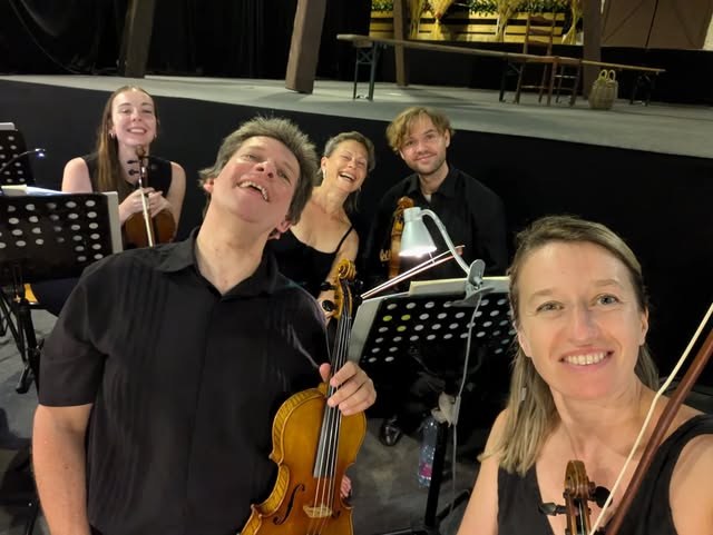 Anastasia with fellow musicians